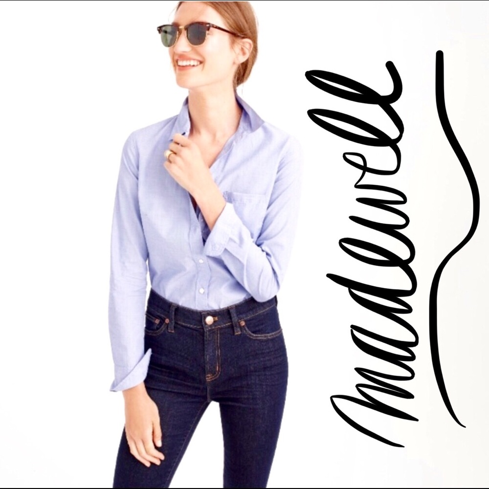 Madewell Light Blue Button Down Collared Shirt - image 1
